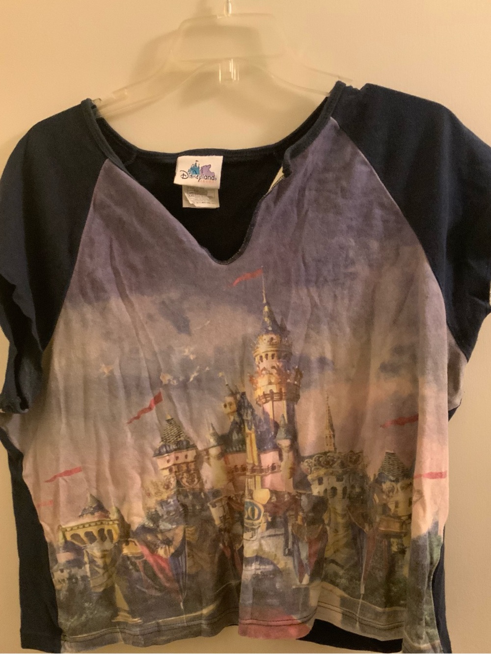 Vintage Y2K 50th Anniversary Disney Short-Sleeve Tee- Multicolor Castle Print